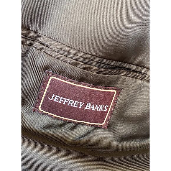 Peruvian Alpaca Herringbone Brown Tweed Sports Jacket Blazer Jeffrey Banks 44R - Picture 3 of 12